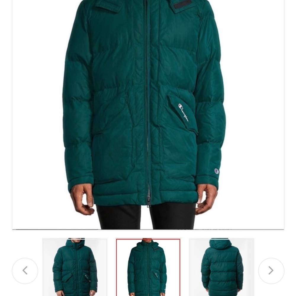 Champion Men's Deep Green Puffer Jacket
